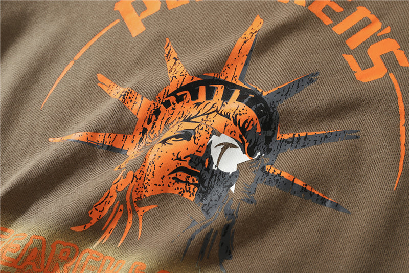 Street Wear Hip Hop Style Funny Statue of Liberty Hoodie Sweatshirt Men Harajuku Hoodie Pullover Cotton Khaki | Vimost Shop.