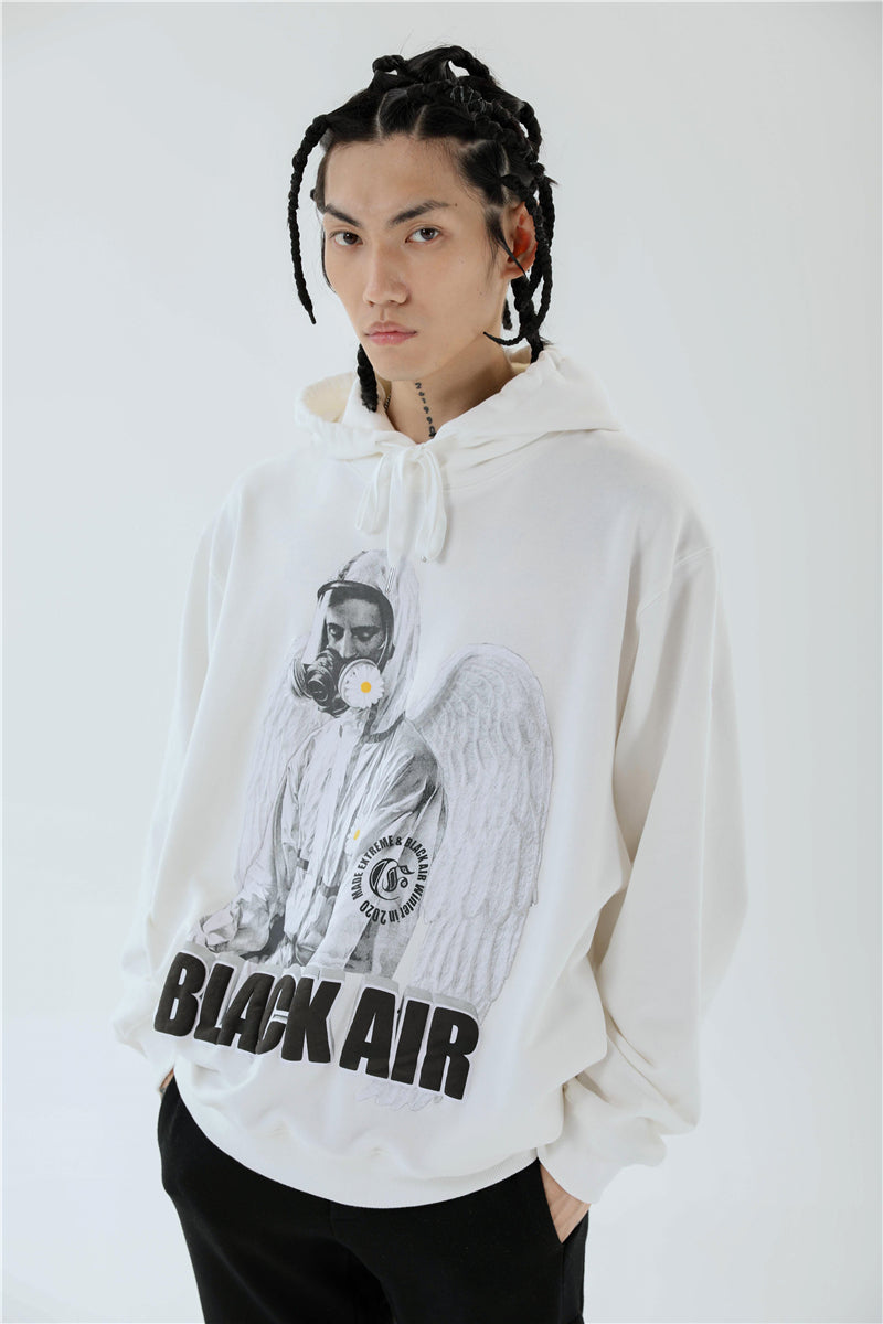 Reflective Astronaut Angel Print Sweatshirts Hoodies Autumn Men Casual Funny Pullover Hooded Hoodie Hip Hop Cotton Tops | Vimost Shop.