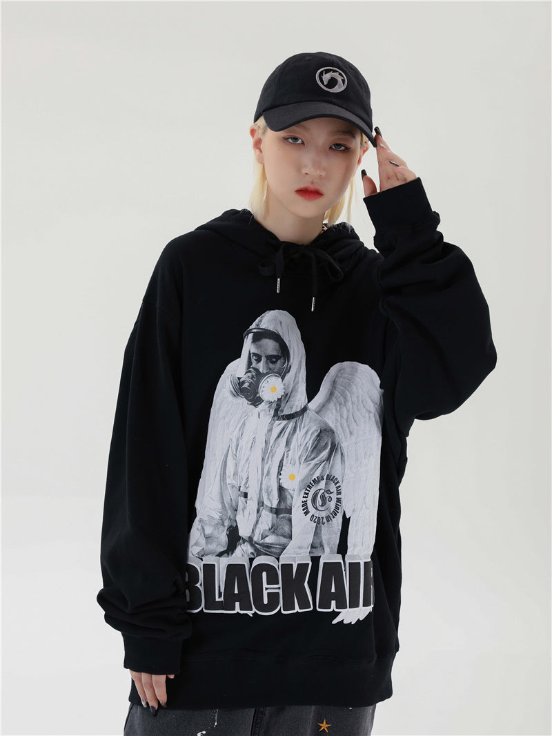 Reflective Astronaut Angel Print Sweatshirts Hoodies Autumn Men Casual Funny Pullover Hooded Hoodie Hip Hop Cotton Tops | Vimost Shop.