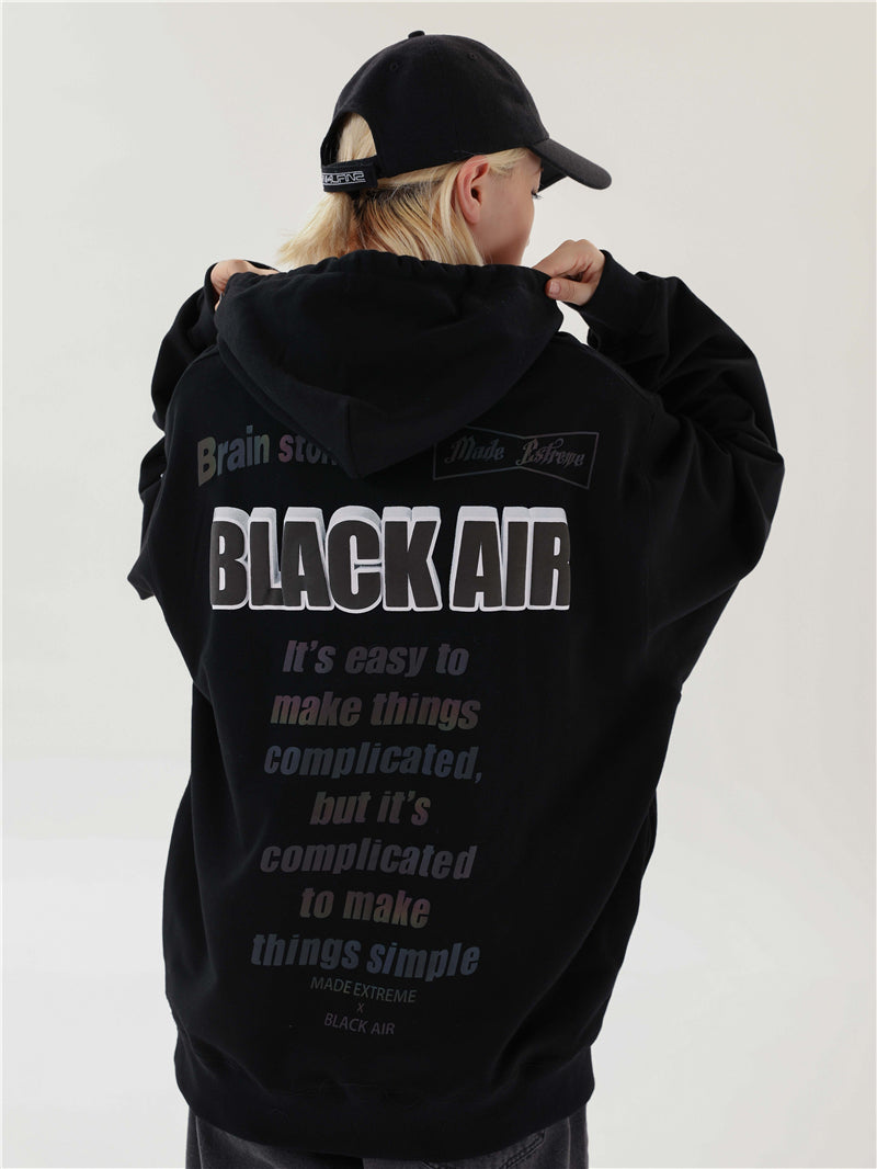 Reflective Astronaut Angel Print Sweatshirts Hoodies Autumn Men Casual Funny Pullover Hooded Hoodie Hip Hop Cotton Tops | Vimost Shop.