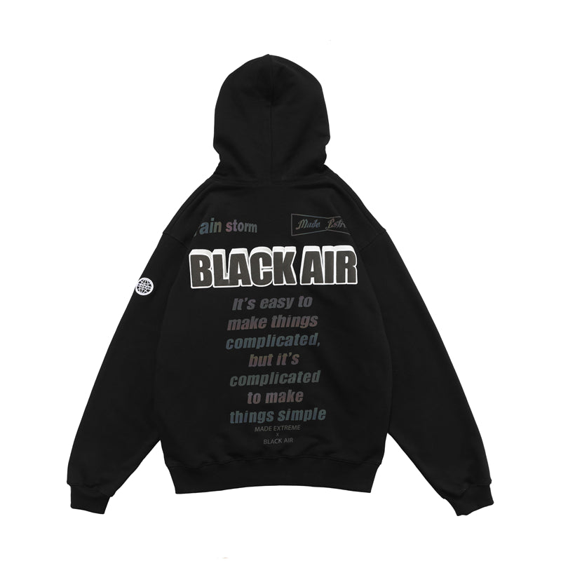 Reflective Astronaut Angel Print Sweatshirts Hoodies Autumn Men Casual Funny Pullover Hooded Hoodie Hip Hop Cotton Tops | Vimost Shop.