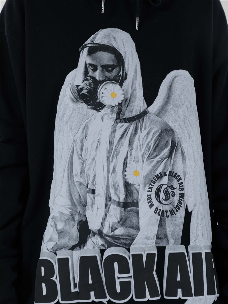 Reflective Astronaut Angel Print Sweatshirts Hoodies Autumn Men Casual Funny Pullover Hooded Hoodie Hip Hop Cotton Tops | Vimost Shop.
