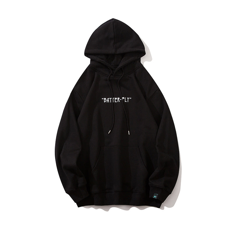 Hip Hop Butterfly Hoodie Sweatshirt Men Harajuku Streetwear Hooded Pullover Cotton Autumn Loose Hoodie Black Clothes | Vimost Shop.