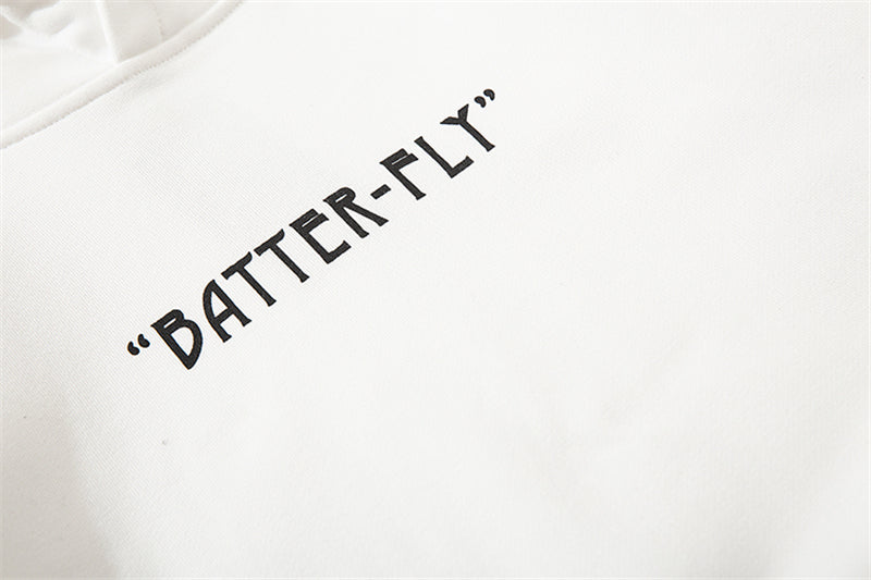 Hip Hop Butterfly Hoodie Sweatshirt Men Harajuku Streetwear Hooded Pullover Cotton Autumn Loose Hoodie Black Clothes | Vimost Shop.