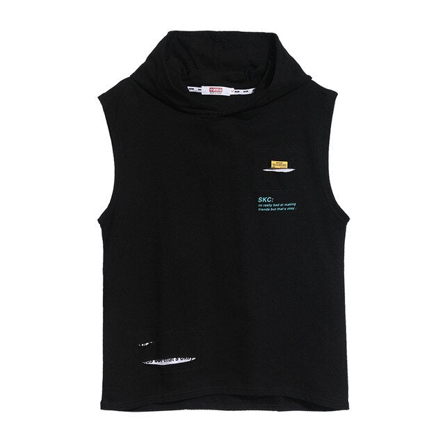 Streetwear Holes Hooded Tops Tees Shirts Summer Men Sportswear Casual Loose Hip Hop cool Hoodie Clothing | Vimost Shop.