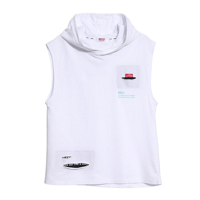 Streetwear Holes Hooded Tops Tees Shirts Summer Men Sportswear Casual Loose Hip Hop cool Hoodie Clothing | Vimost Shop.