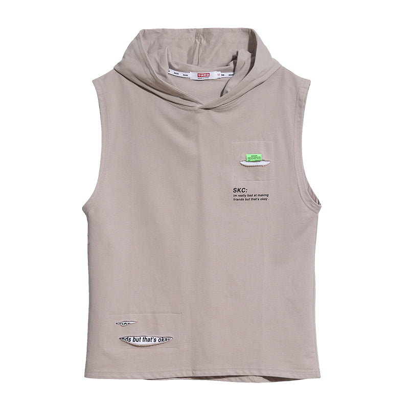 Streetwear Holes Hooded Tops Tees Shirts Summer Men Sportswear Casual Loose Hip Hop cool Hoodie Clothing | Vimost Shop.