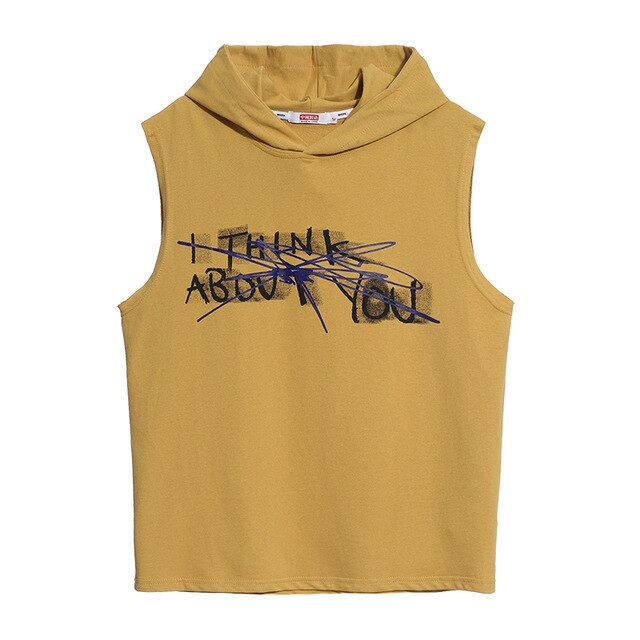 Streetwear Graffiti Hooded Tops Tees Shirts Summer Men  Yellow Casual Loose Hip Hop Hoodie Clothing | Vimost Shop.