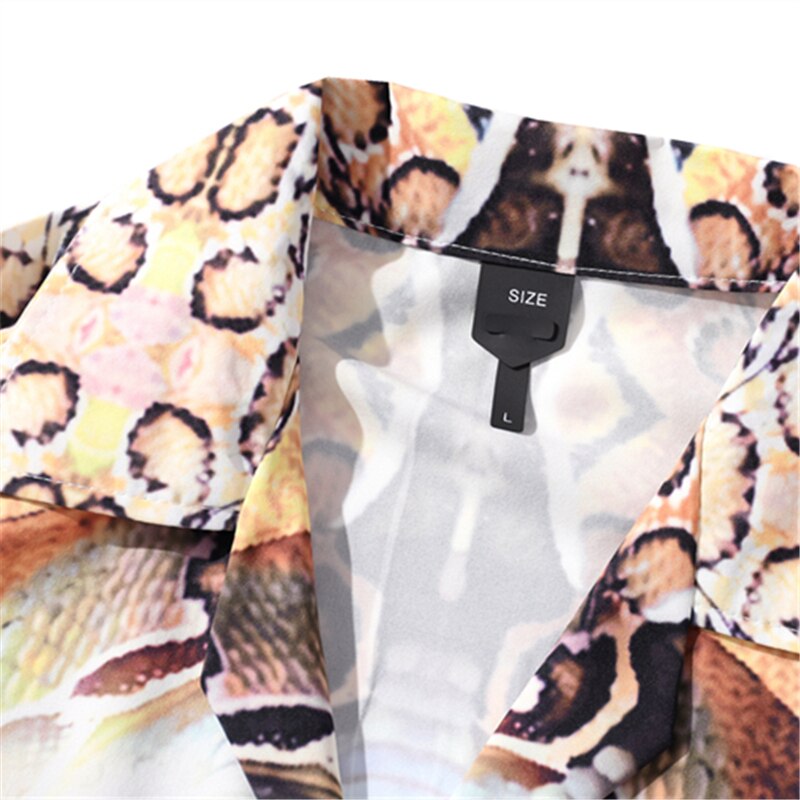 Summer Sunglasses Skull Print Beach Hawaiian Aloha Shirts Mens Casual Short Sleeve Shirt Male Fashion Shirts Top | Vimost Shop.