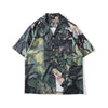 Fashion Painting Print Hawaiian Shirts Male Streetwear Hip Hop Casual Beach Camisas Shirt Summer Men Green Tops | Vimost Shop.