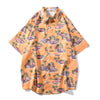 Arrival Men's Flower Shirt Hawaiian Camicias Casual Beach Wild Shirts Printed Short-sleeve Orange Blouses Tops | Vimost Shop.