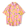 Flowers Shirt Hawaiian Casual Beach Shirts Summer Hip Hop Street Black White Pink Short Sleeve Tops Tees | Vimost Shop.