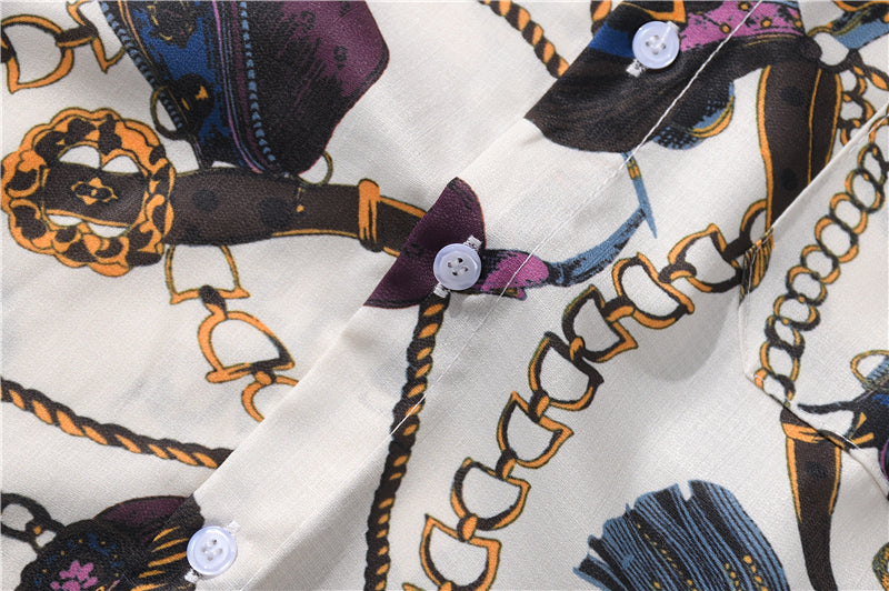 Fashion Brand Graphics Print Hawaiian Shirt Casual Vacation Beach Shirts Summer Hip Hop Short Sleeve Male Tops Tees | Vimost Shop.