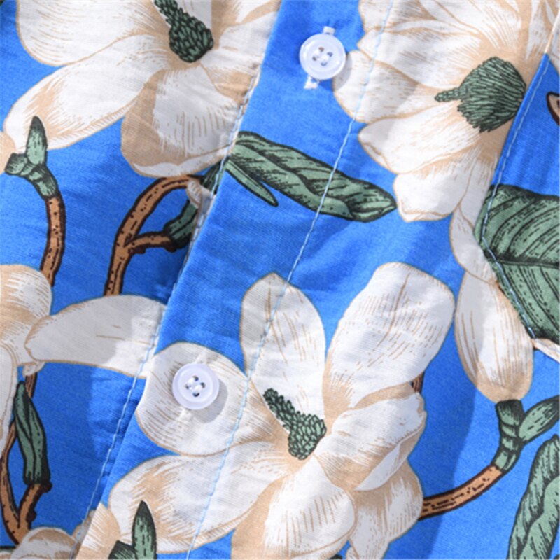 Summer Hip Hop Tops Korean Full Flowers Print Yellow Shirt Fashion Holiday Casual Mens Short Sleeve Hawaiian Shirts | Vimost Shop.