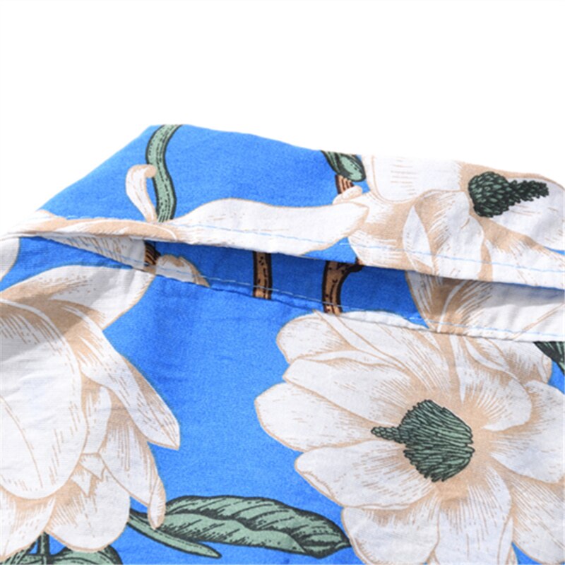 Summer Hip Hop Tops Korean Full Flowers Print Yellow Shirt Fashion Holiday Casual Mens Short Sleeve Hawaiian Shirts | Vimost Shop.