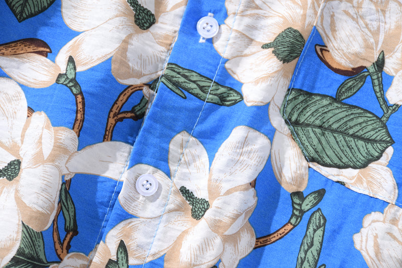 Summer Hip Hop Tops Korean Full Flowers Print Yellow Shirt Fashion Holiday Casual Mens Short Sleeve Hawaiian Shirts | Vimost Shop.