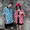 Strawberry Print Harajuku Shirt Mens Hip Hop Streetwear Hawaiian Shirt Fashion Oversized Short Sleeve Korean Red Tops | Vimost Shop.