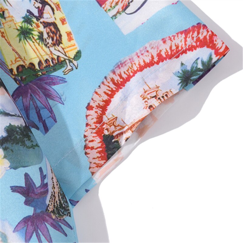 Summer Korean Flower Shirt Fashion Beach Holiday Pink Shirt Casual Mens Short Sleeve Hawaiian Shirts | Vimost Shop.