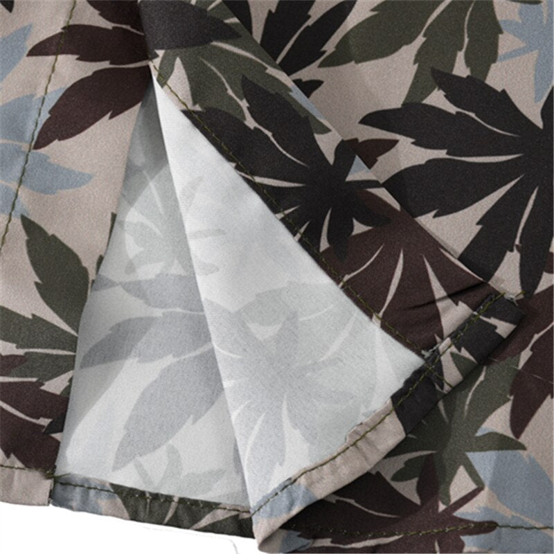 Hip Hop Shirts Men Women Leaves Print Hawaiian Trend Casual Streetwear Shirt Harajuku Short Sleeve Tops | Vimost Shop.
