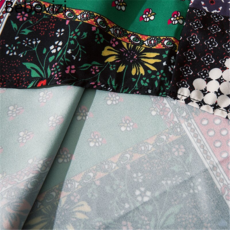 Geometry Print Shirts Color Block Patchwork Top Streetwear Mens Casual Hip Hop Long Sleeve Hawaiian Shirt | Vimost Shop.