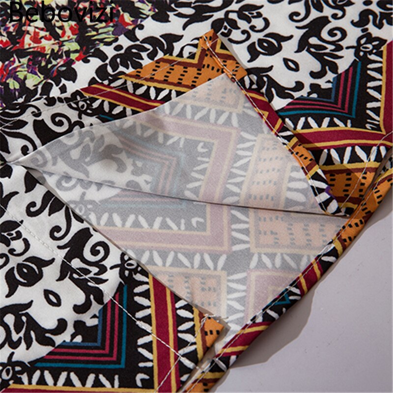 Geometry Print Orange Shirts Color Block Patchwork Clothes Mens Casual Hip Hop Long Sleeve Hawaiian Shirt | Vimost Shop.