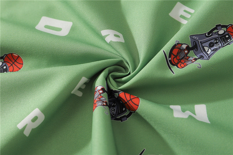 Hip Hop Print Holiday Shirts Short Sleeve Summer Beach Streetwear Green Hawaiian Shirts Men Casual Harajuku Aloha Shirt | Vimost Shop.