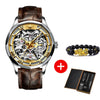 Luxury Men Automatic Mechanical Watch Skeleton Tungsten Steel Waterproof Self-Wind Sapphire Glass Wristwatch | Vimost Shop.