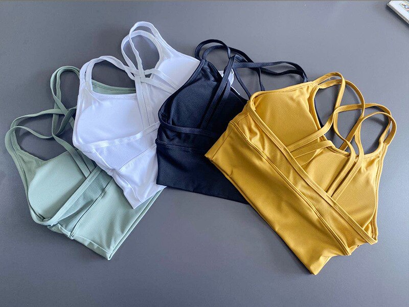 Solid Seamless Yoga Tank Build In Bra For Women Running Yoga Gym Crop Top Push Up Gym Sportswear Bra Top Beauty Back Clothing | Vimost Shop.