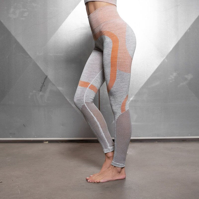 Autumn Patchwork Yoga Leggings High Elastics Pants For Women High Waist Hips Lifting Fitness Trousers Energy Fitness Sportswear | Vimost Shop.