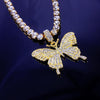 Zircon Butterfly Necklace Tennis Chain Crystal Rhinestone Pendant Necklaces For Women Choker Collares Jewelry | Vimost Shop.