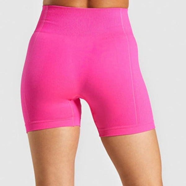 Seamless Yoga Shorts Women High Waist Fitness Workout Yoga Short Pants Push Up Hip High Elastic Sport Running Gym Shorts | Vimost Shop.