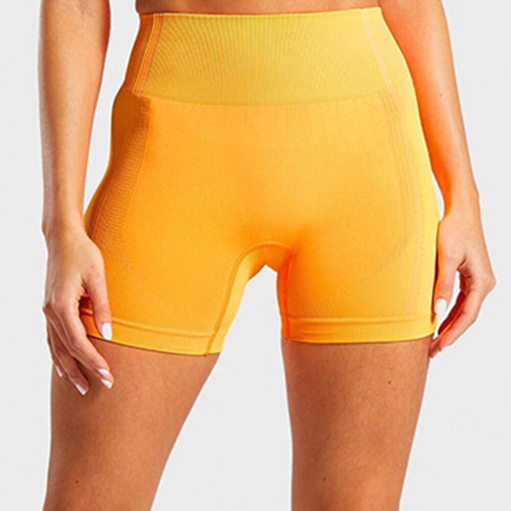 Seamless Yoga Shorts Women High Waist Fitness Workout Yoga Short Pants Push Up Hip High Elastic Sport Running Gym Shorts | Vimost Shop.