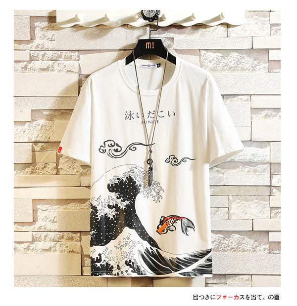 Funny Anime Print Oversized Men T Shirt Hip-Hop Cotton T-shirt O-neck Summer Japanese Male Causal Tshirts 5XL Fashion Loose Tees | Vimost Shop.