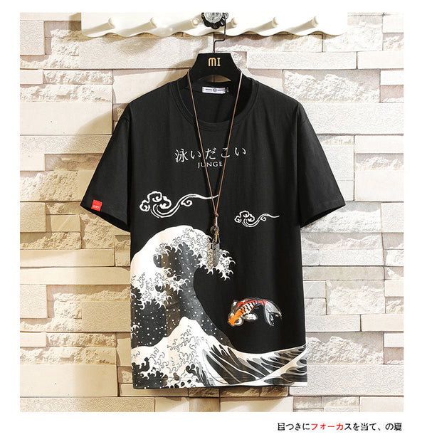 Funny Anime Print Oversized Men T Shirt Hip-Hop Cotton T-shirt O-neck Summer Japanese Male Causal Tshirts 5XL Fashion Loose Tees | Vimost Shop.