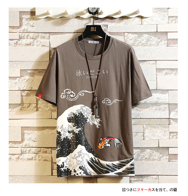 Funny Anime Print Oversized Men T Shirt Hip-Hop Cotton T-shirt O-neck Summer Japanese Male Causal Tshirts 5XL Fashion Loose Tees | Vimost Shop.