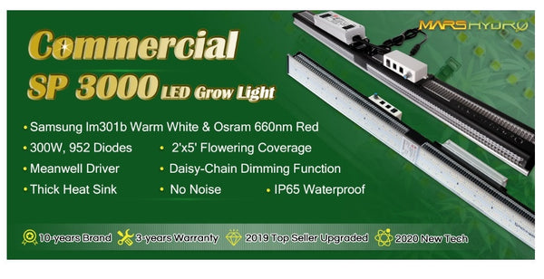 SP 3000 Samsung LM301B & Osram 660nm Full Spectrum LED Grow Lights Strip Grow Tent Hydroponics Veg and Flower | Vimost Shop.