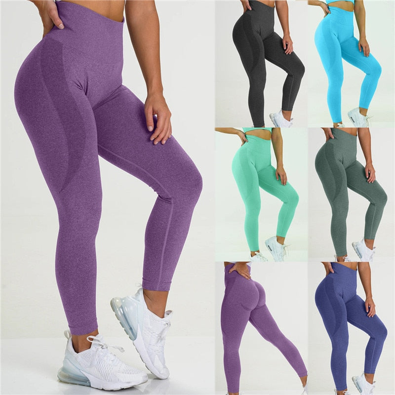 Women Seamless Yoga Pants High Waist Highly Stretchy Gym Workout Fitnesss Leggings Female Sports Trousers | Vimost Shop.