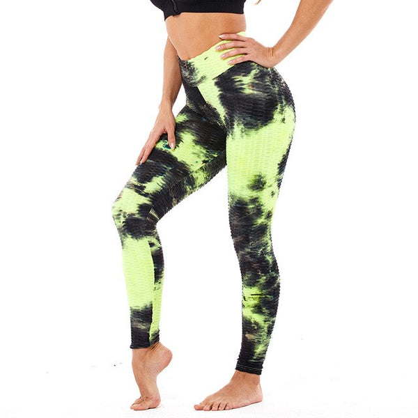 Yoga Pants Women Gym High Waist Push Up Yoga Pants Jacquard Fitness Legging Running Sport Leggings | Vimost Shop.