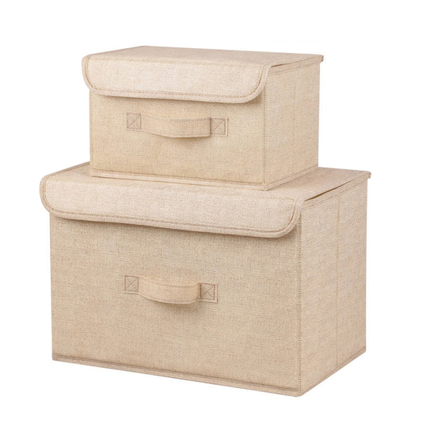 Sale 2 Pcs Foldable Storage Bins Kit Linen Home Wardrobe Clothes Foldable Holder Home Decor Closet Organizer Storage Box Bag | Vimost Shop.