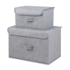 Sale 2 Pcs Foldable Storage Bins Kit Linen Home Wardrobe Clothes Foldable Holder Home Decor Closet Organizer Storage Box Bag | Vimost Shop.