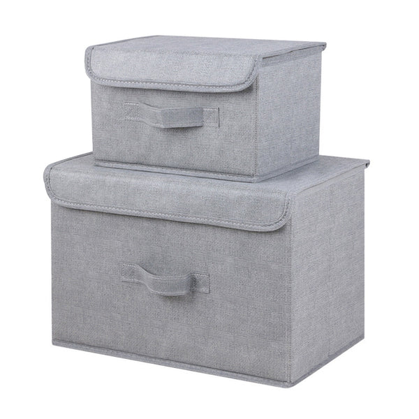 Sale 2 Pcs Foldable Storage Bins Kit Linen Home Wardrobe Clothes Foldable Holder Home Decor Closet Organizer Storage Box Bag | Vimost Shop.