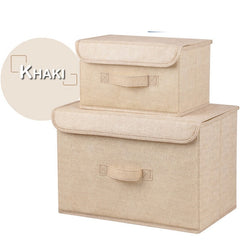 Sale 2 Pcs Foldable Storage Bins Kit Linen Home Wardrobe Clothes Foldable Holder Home Decor Closet Organizer Storage Box Bag | Vimost Shop.