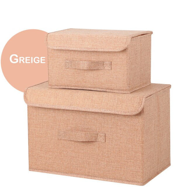 Sale 2 Pcs Foldable Storage Bins Kit Linen Home Wardrobe Clothes Foldable Holder Home Decor Closet Organizer Storage Box Bag | Vimost Shop.