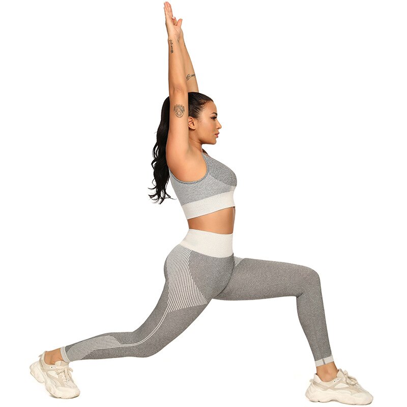 Patchwork Seamless Yoga Tank Build In Bra Sportswear Push Up Padded Fitness Bra Gym Running Yoga Sports Crop Tops | Vimost Shop.