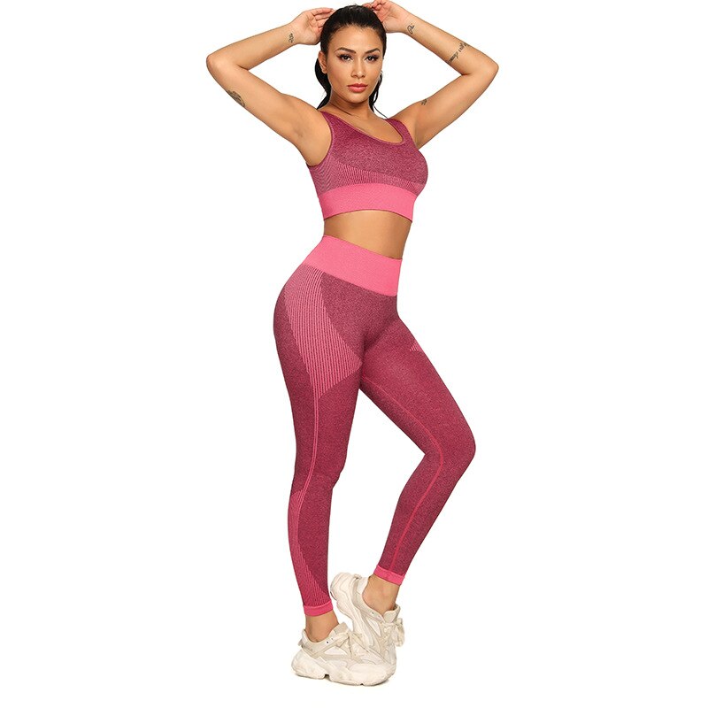 Patchwork Seamless Yoga Tank Build In Bra Sportswear Push Up Padded Fitness Bra Gym Running Yoga Sports Crop Tops | Vimost Shop.