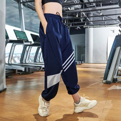 Spring Casual Athletic Pants Women's Loose-Fit Comfortable Running Trousers Breathable Quick-Dry Patchwork Sweatpants | Vimost Shop.