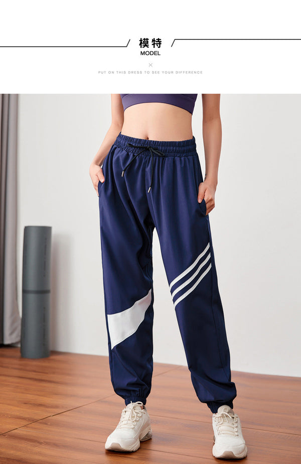 Spring Casual Athletic Pants Women's Loose-Fit Comfortable Running Trousers Breathable Quick-Dry Patchwork Sweatpants | Vimost Shop.