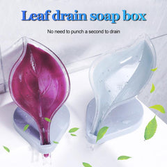 1 PC Leaf Shape Soap Box Soap Holder Dish Storage Plate Tray Bathroom Soap Holder Case Non-slip Soap Holder Bathroom Supplies