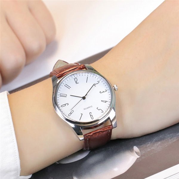 Mens Simple Business Fashion Leather Quartz Wrist Watch | Vimost Shop.