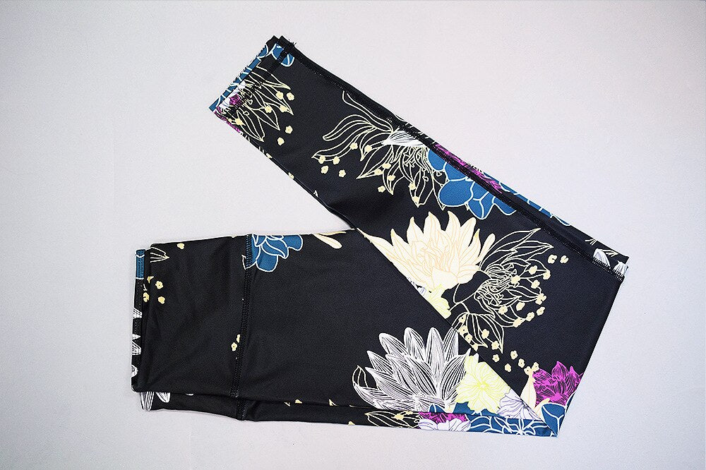 Seamless Floral Print Sports Yoga Set Gym Fitness Running Tracksuit Fashion Bra Top Leggings Set Jogging Dance Workout Clothing | Vimost Shop.